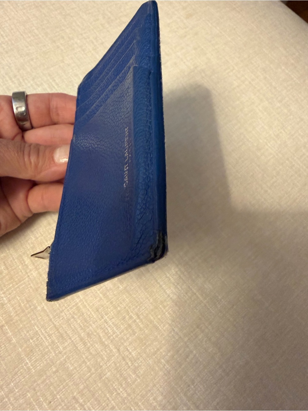Saint Laurent Cobalt Blue Leather Card Wallet - Picture 4 of 6